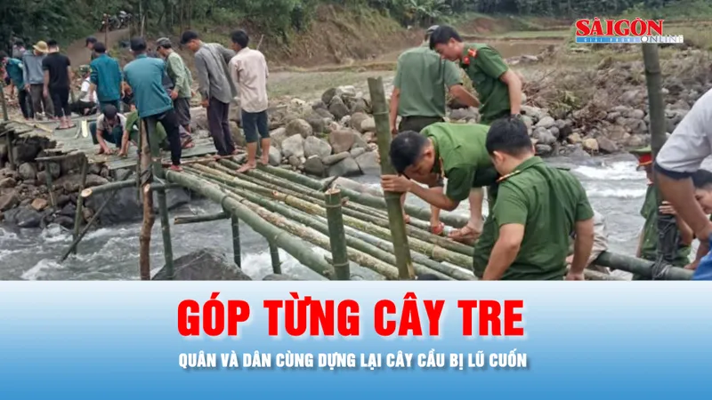 Podcast bản tin trưa 1-11: Cầu tre bị lũ cuốn trôi ở Quảng Ngãi đã được dựng lại