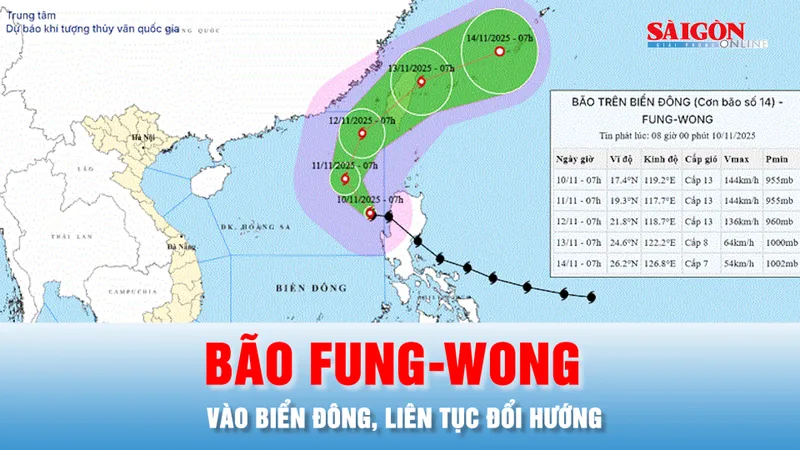 Podcast bản tin trưa 10-11: Bão Fung-wong vào Biển Đông, liên tục đổi hướng