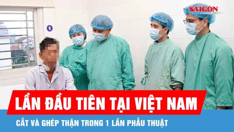 Cắt thận đa nang khổng lồ và ghép thận trong 1 lần phẫu thuật