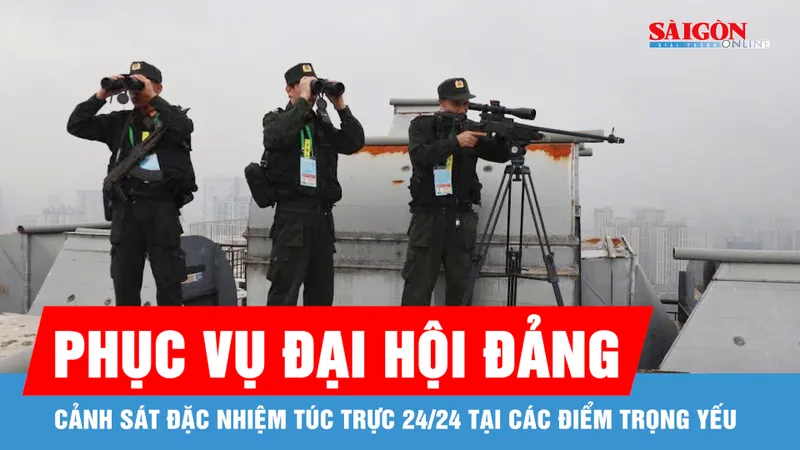 Lực lượng cảnh sát cơ động bảo vệ an ninh, an toàn phục vụ Đại hội Đảng