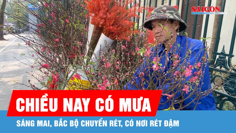 Chiều và tối 30-1, miền Bắc có mưa do không khí lạnh