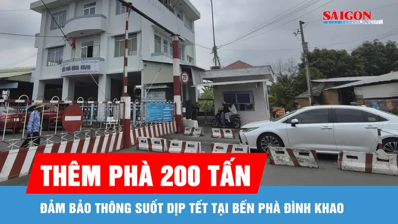 Phà Đình Khao điều thêm phà 200 tấn, đảm bảo thông suốt dịp tết