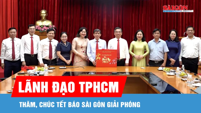 Lãnh đạo TPHCM thăm, chúc tết Báo Sài Gòn Giải Phóng 