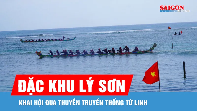 Đặc khu Lý Sơn khai hội đua thuyền truyền thống Tứ Linh