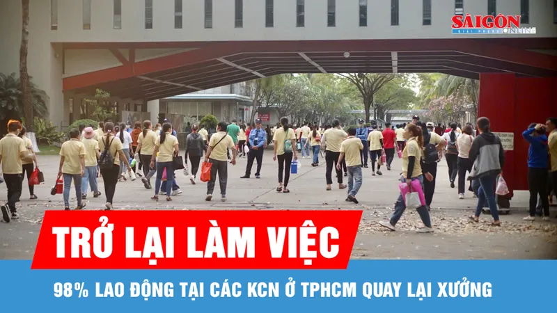 98% lao động tại các khu công nghiệp ở TPHCM trở lại làm việc sau tết