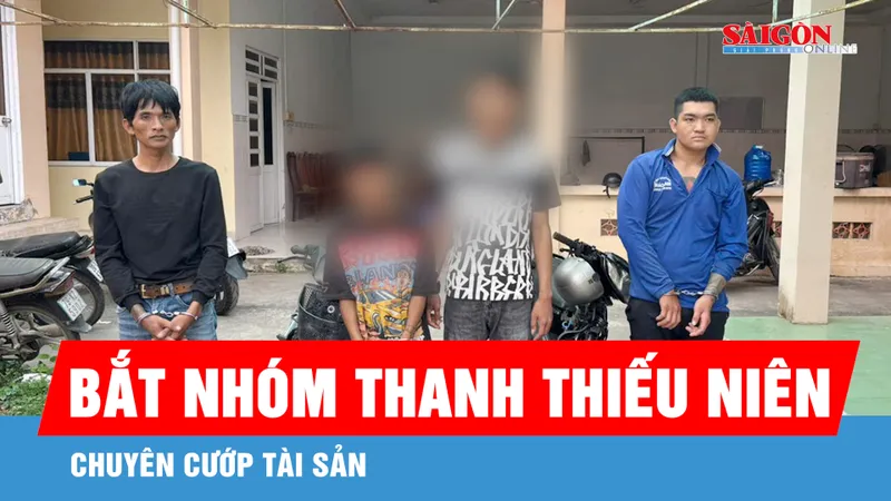 An Giang: Bắt nhóm thanh thiếu niên chuyên cướp tài sản