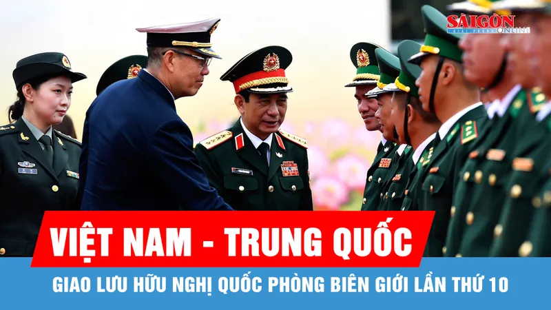 Đại tướng Phan Văn Giang và Thượng tướng Đổng Quân thăm Đồn Biên phòng Trà Cổ