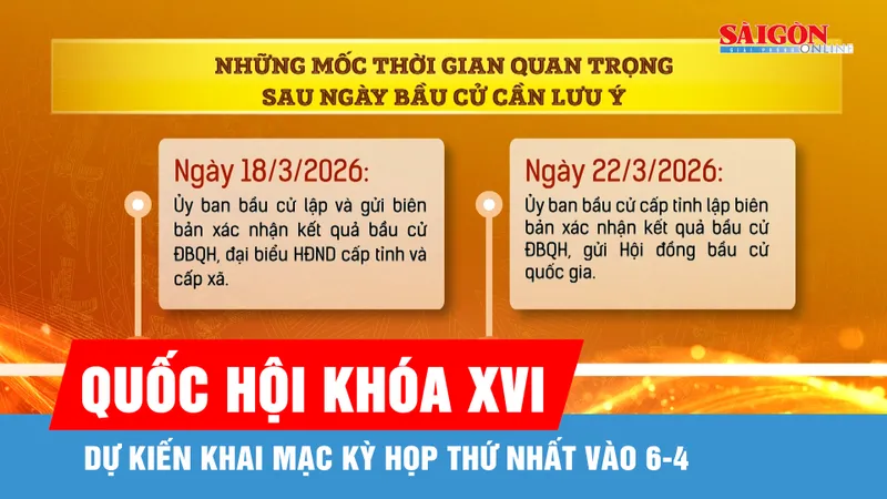 Những mốc thời gian quan trọng sau ngày bầu cử