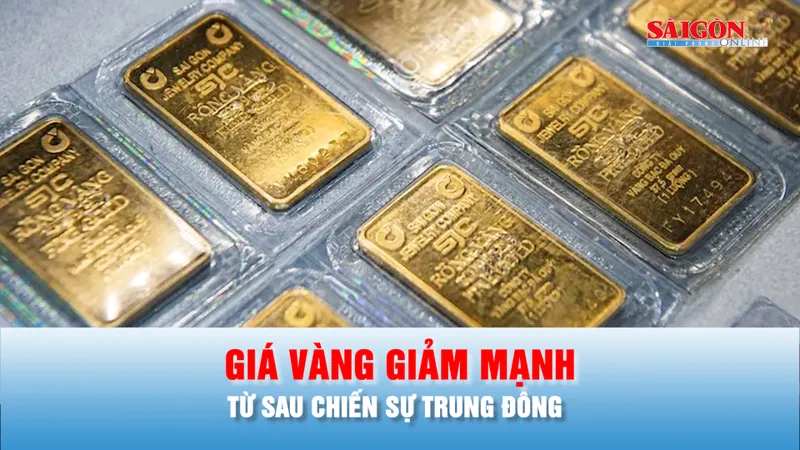 Podcast bản tin trưa 22-3: Giá vàng sáng nay giảm mạnh nhất từ sau chiến sự Trung Đông