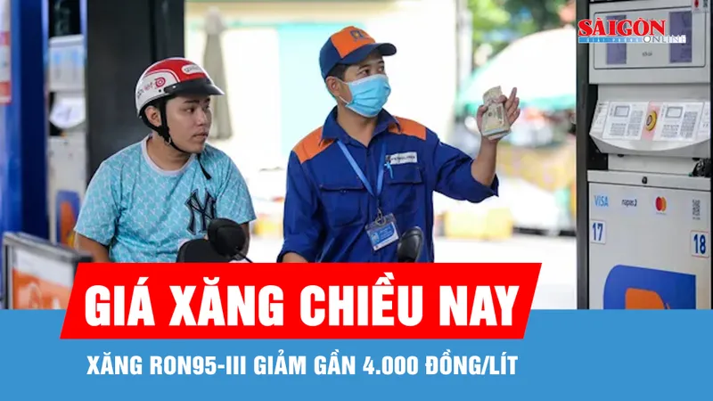 Xăng RON95-III giảm gần 4.000 đồng/lít