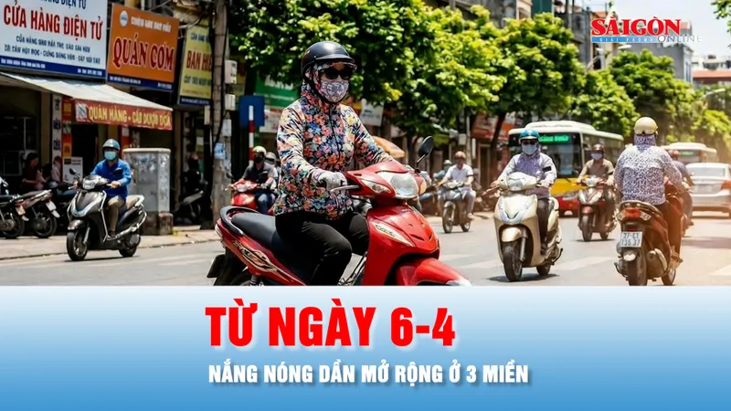 Podcast bản tin tối 5-4: Từ ngày 6-4, nắng nóng dần mở rộng ở 3 miền