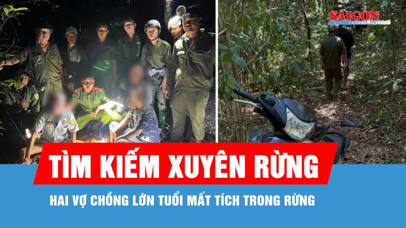 TPHCM: Tìm thấy vợ chồng lớn tuổi mất tích trong rừng, người vợ không qua khỏi