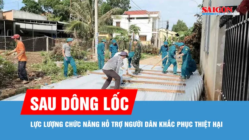 Xã Châu Đức khẩn trương khắc phục hậu quả sau dông lốc