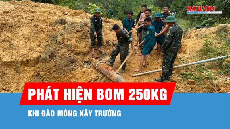 Hủy nổ quả bom 250kg sót lại sau chiến tranh