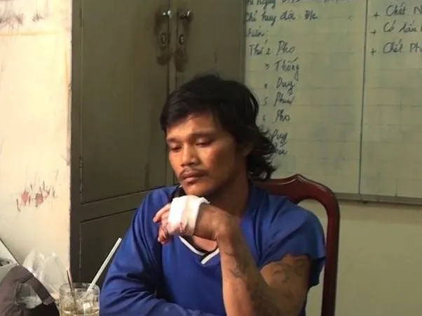 Đối tượng Nguyễn Văn Tửng tại cơ quan công an