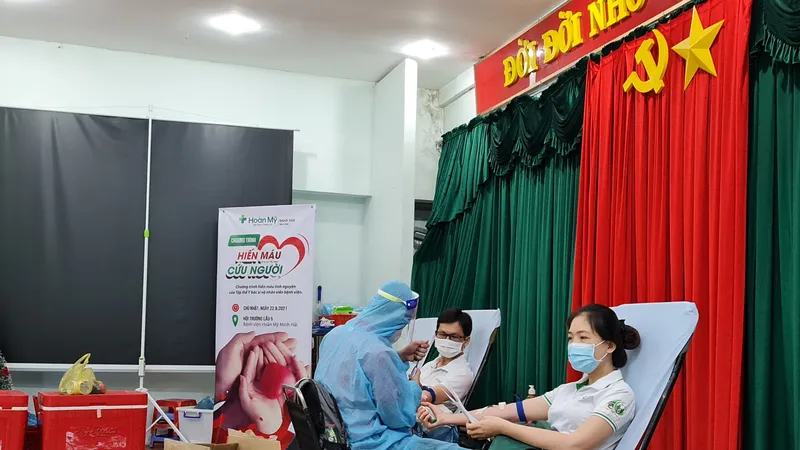 Hiến máu tình nguyện tại Bệnh viện Hoàn Mỹ Minh Hải