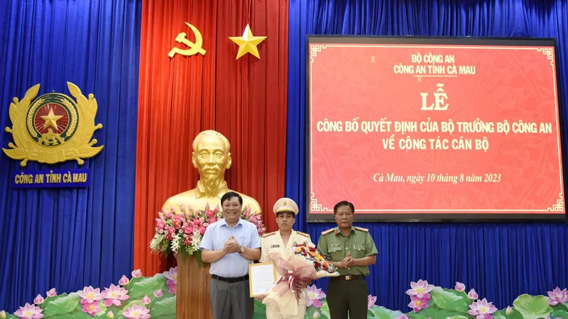 Thượng tá Lê Tấn Vinh được bổ nhiệm làm Phó Giám đốc Công an tỉnh Cà Mau