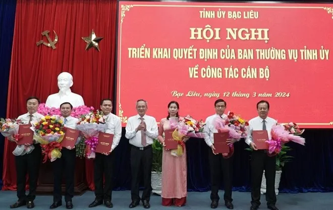 Bạc Liêu: Điều động, bổ nhiệm hàng loạt cán bộ lãnh đạo chủ chốt