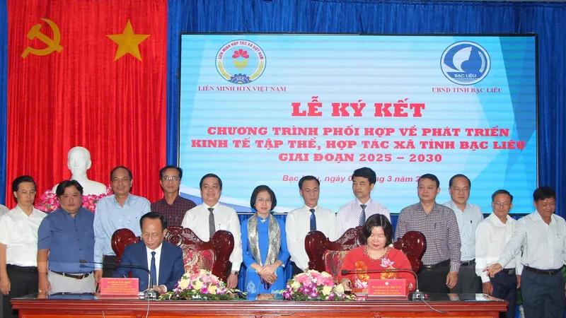 Liên minh Hợp tác xã Việt Nam phối hợp cùng tỉnh Bạc Liêu phát triển kinh tế tập thể