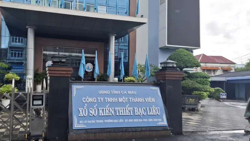 Trụ sở Công ty TNHH MTV xổ số kiến thiết Bạc Liêu