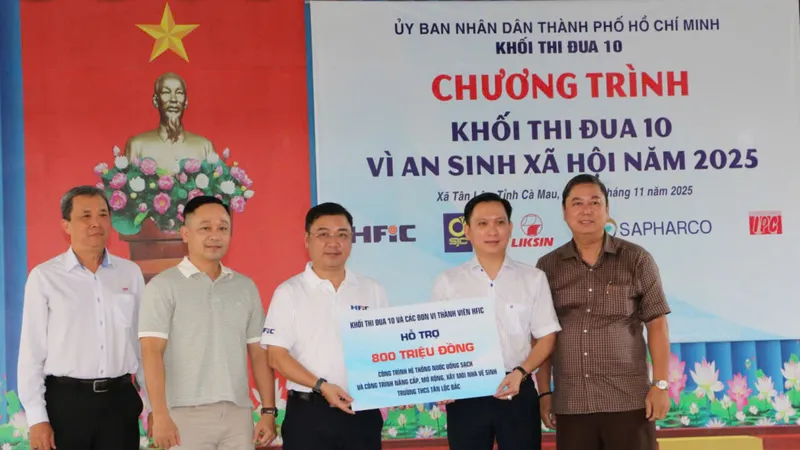 Khối thi đua 10 TPHCM thực hiện chương trình an sinh xã hội tại tỉnh Cà Mau
