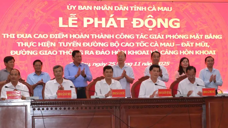 Phấn đấu đến ngày 15-12, bàn giao 100% mặt bằng dự án cao tốc Cà Mau - Đất Mũi