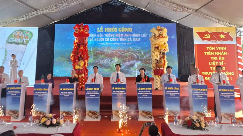 Xây dựng Đền tưởng niệm Anh hùng liệt sĩ và người có công tỉnh Cà Mau