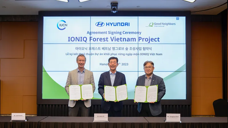 Hyundai Motor đồng hành cùng IUCN và GNI triển khai trồng rừng ngập mặn tại đồng bằng sông Cửu Long