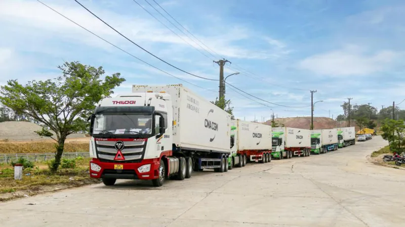 THILOGI vận chuyển nông sản từ nông trường Lào qua cửa khẩu quốc tế Nam Giang, Quảng Nam