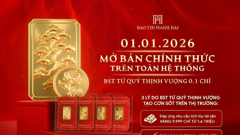 Bảo Tín Mạnh Hải là thương hiệu tiên phong tập trung phát triển Vàng tích lũy bản vị nhỏ và siêu nhỏ Tiểu Kim Cát 0,1 chỉ