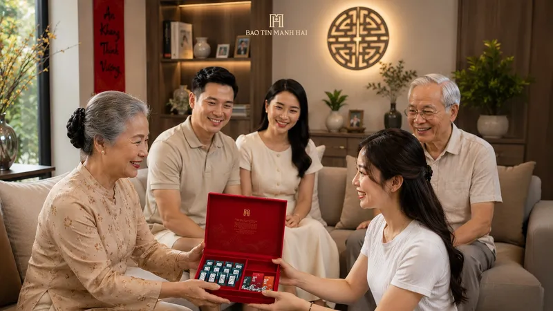 Khoảnh khắc trao truyền giá trị giữa các thế hệ – khi TỨ QUÝ NGÂN GIA BẢO trở thành cầu nối gìn giữ gia sản và tình thân.