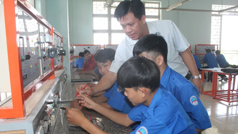 Các học viên học nghề tại Trường Cao đẳng nghề Tây Ninh
