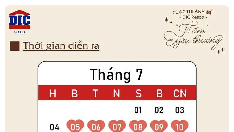 DIC Resco - “Tổ ấm” yêu thương Cuộc thi ảnh tri ân CBCNV và quý cư dân của DIC Resco