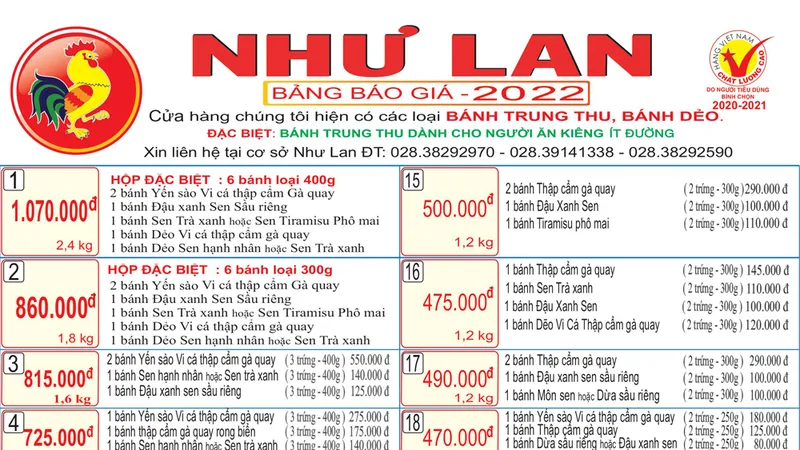 Bánh Trung thu Như Lan - Hương vị đậm đà bản sắc Việt 