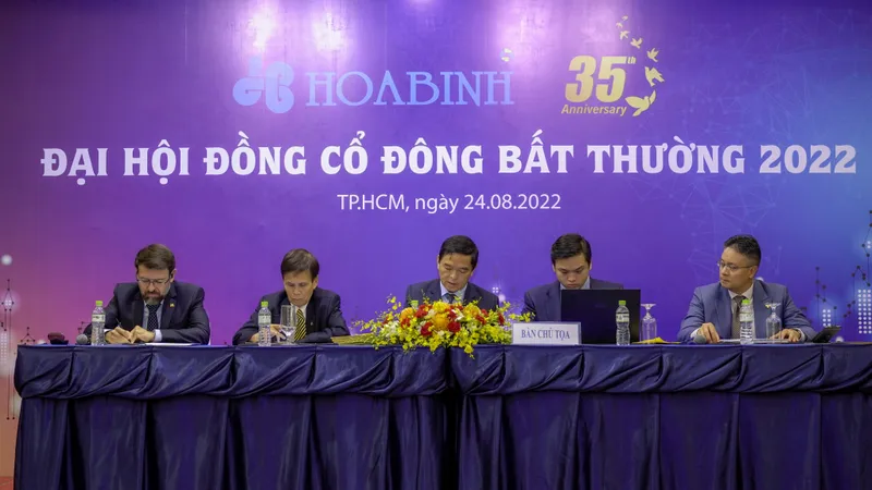 Đại hội đồng cổ đông bất thường 2022: Cổ đông HBC đồng thuận 100% các nội dung tờ trình 