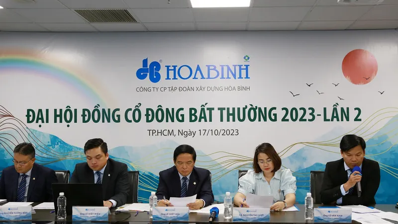 Đại hội đồng cổ đông bất thường lần 2 năm 2023: Hòa Bình thông qua phương án phát hành 274 triệu cổ phiếu riêng lẻ