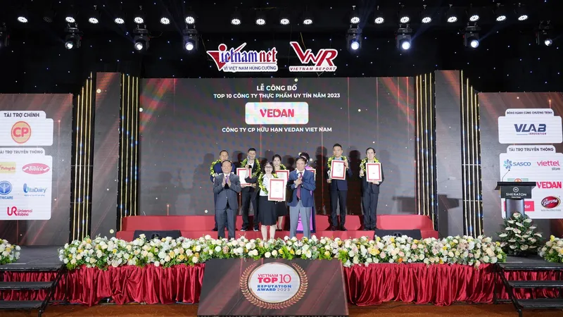 Vedan Việt Nam vinh dự đạt chứng nhận “Top 10 công ty thực phẩm uy tín năm 2023”