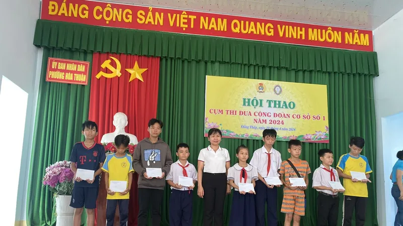 Công đoàn Công ty XSKT Đồng Tháp tham dự hội thao cụm thi đua Công đoàn cơ sở số 1 năm 2024 