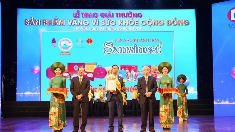 Sanvinest Khánh Hòa được trao Giải thưởng Sản phẩm vàng vì sức khỏe cộng đồng lần thứ 5 liên tiếp