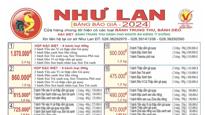 Bánh trung thu Như Lan "Trọn nghĩa tình - đậm đà bản sắc Việt"