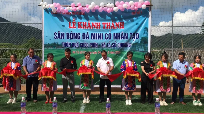Khánh thành sân chơi thể thao đa năng tại xã Tả Sử Choóng