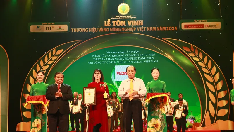 Công ty Vedan Việt Nam tiếp tục được vinh danh tại Chương trình “Thương hiệu Vàng nông nghiệp Việt Nam 2024” 