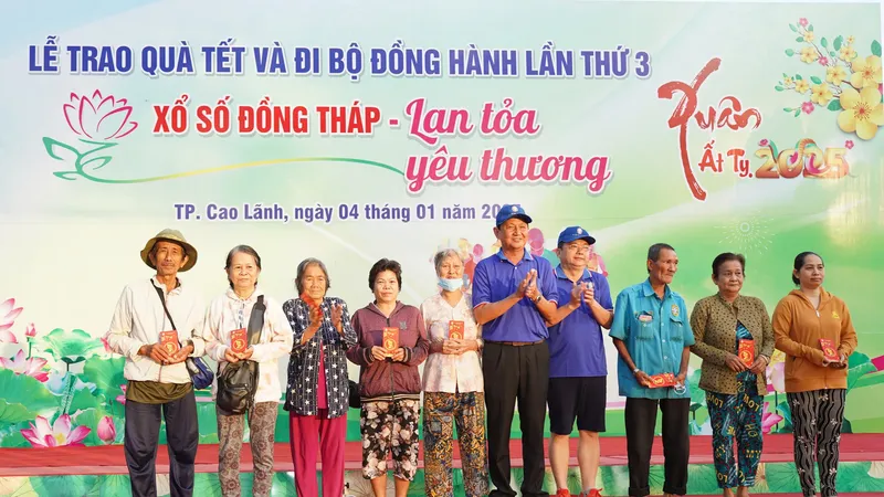Công ty TNHH MTV XSKT Đồng Tháp tổ chức nhiều hoạt động an sinh xã hội nhân dịp Xuân Ất Tỵ 2025