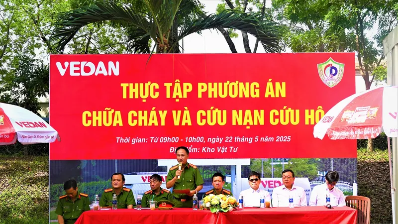 Công ty Vedan Việt Nam tổ chức diễn tập “Phòng cháy chữa cháy và cứu nạn cứu hộ” năm 2025
