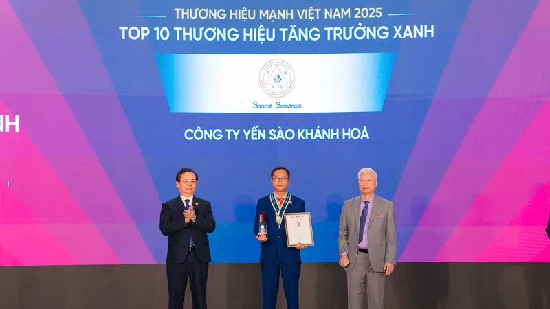 Yến Sào Khánh Hòa: Top 10 Thương hiệu Tăng trưởng Xanh 2025