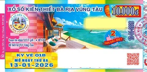 Kết quả XSKT BRVT hôm nay 13-1-2026