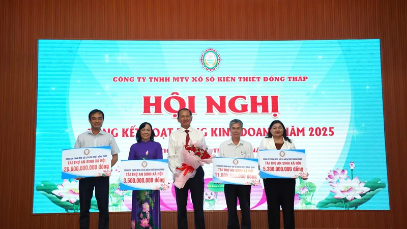 Xổ số kiến thiết Đồng Tháp: Doanh thu hơn 7.100 tỷ đồng, ủng hộ an sinh - xã hội gần 60 tỷ đồng