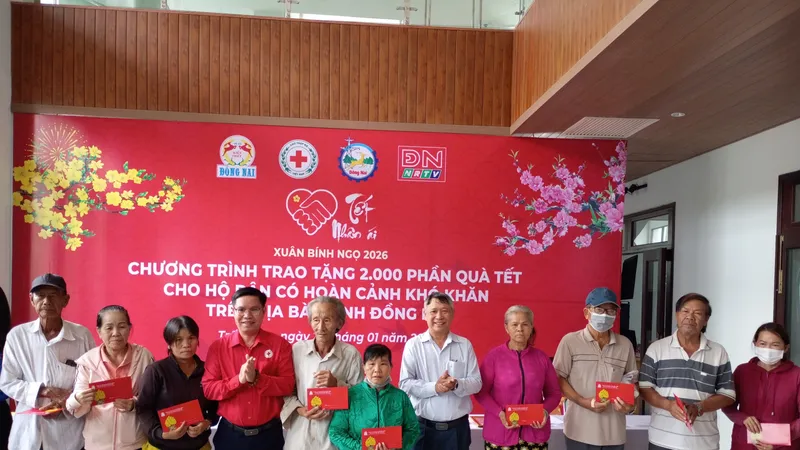 Công ty XSKT và DVTH Đồng Nai dành 1 tỷ đồng tặng quà "Tết nhân ái" Xuân Bính Ngọ - 2026