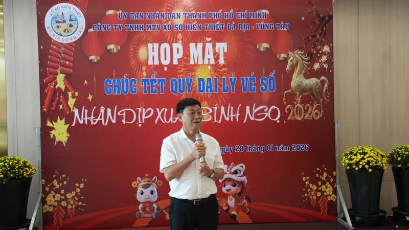 Công ty TNHH MTV Xổ số kiến thiết Bà Rịa – Vũng Tàu họp mặt chúc Tết các đại lý vé số nhân dịp Xuân Bính Ngọ 2026