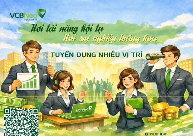 VCBNeo – Tuyển dụng nhiều vị trí